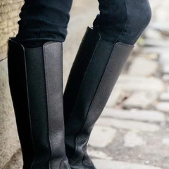Tory Burch Black Christy Riding Boots - Picture 8 of 9